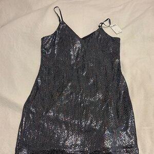 Black sparkling mini dress